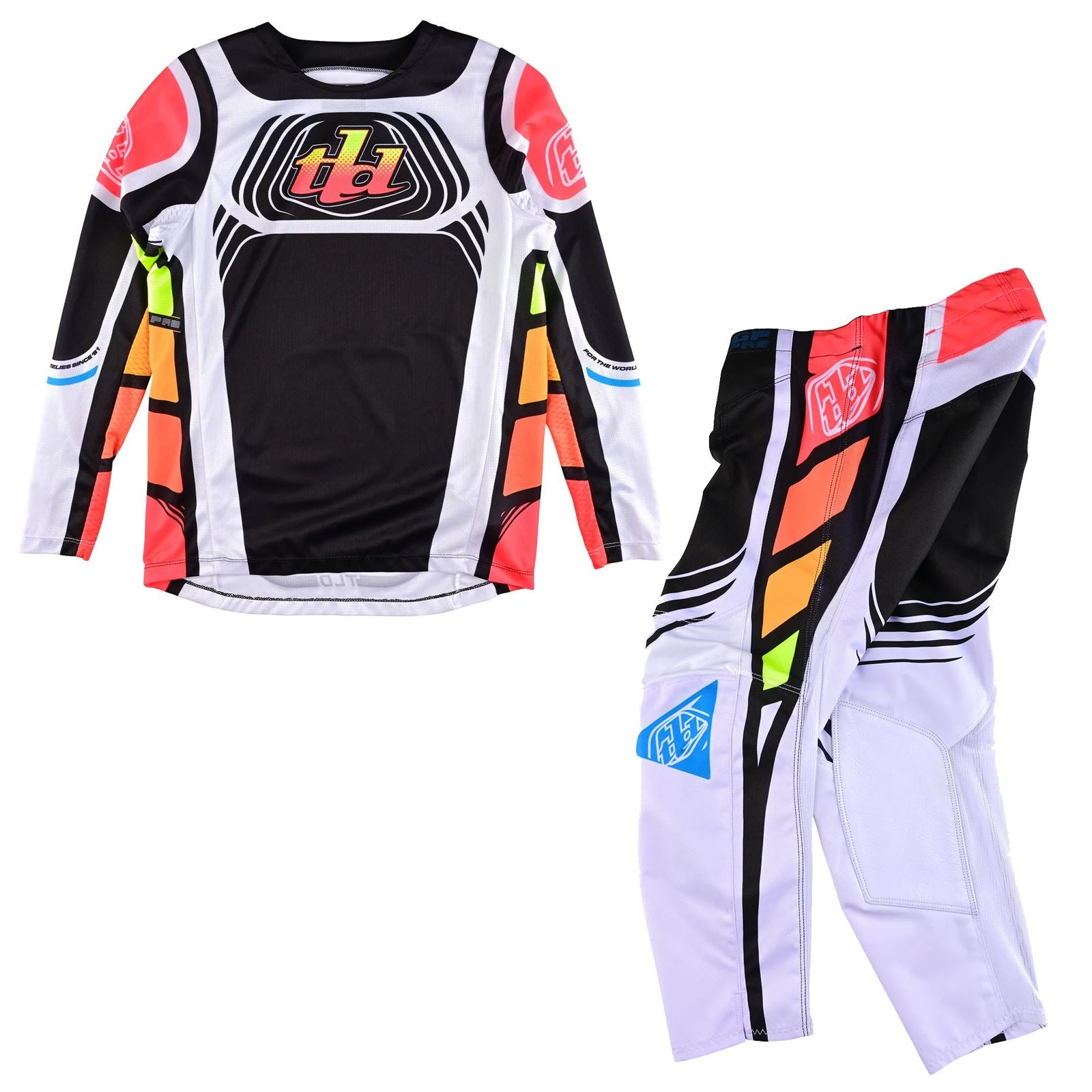 Troy Lee Designs 2025 Motocross Combo Kit Youth GP Pro Wavez Black Multi